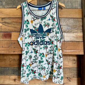 Vintage Adidas Tropical Floral Tank Top